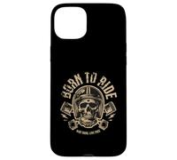 Biker - Born To Ride Skeleton Ride Hard Live Gratuit Coque pour iPhone 15 Plus