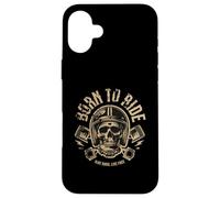 Biker - Born To Ride Skeleton Ride Hard Live Gratuit Coque pour iPhone 16 Plus