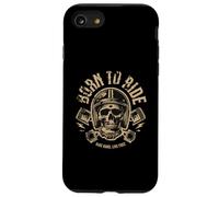 Biker - Born To Ride Skeleton Ride Hard Live Gratuit Coque pour iPhone SE (2020) / 7 / 8
