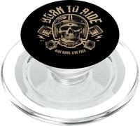 Biker - Born To Ride Skeleton Ride Hard Live Gratuit PopSockets PopGrip pour MagSafe