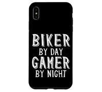 Biker by Day Gamer by Night Moto Rider Bicyclist Bike Coque pour iPhone XS Max
