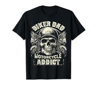 Biker Dad Motorcycle Addict Dad Love, fête des pères T-Shirt