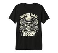 Biker Dad Motorcycle Addict Dad Love, fête des pères T-Shirt Haut de Gamme