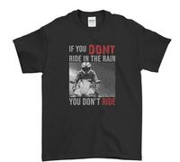 Biker Gang If You Don't Ride in The Rain You Don't Ride Stunt Bike Squad Tee Top(Small)