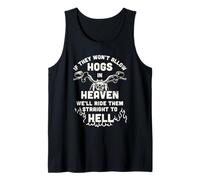 Biker Hogs We'll Ride Them Straight to Hell Retro Motorcycle Débardeur