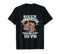 Biker Legend Since 1978 Moto Anniversaire T-Shirt