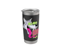 Biker Lowbrow "Howling Wolf" Wolves Rockabilly 50s Gobelet isotherme en acier inoxydable double paroi