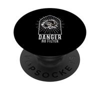 Biker Mom Danger Pas de Filtre PopSockets PopGrip Adhésif