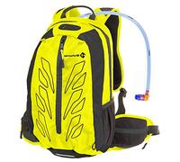 Biker-Rucksack M-WAVE Rough Ride, Color: Neon Yellow 46 x 28 x 12 cm, with big Opening for Cleaning with Low Profile screwcap System