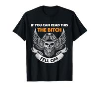 Biker Skull Humour Graphic If You Can Read This T-Shirt