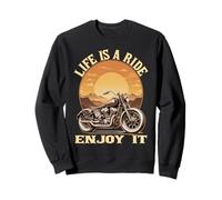 Biker Vintage Life is a ride enjoy it Cadeau pour motards Sweatshirt