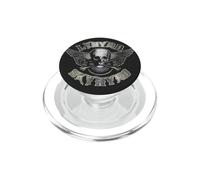 Biker Vintage Lynyrd Skynyrd Skull Wings à col Rouge argenté PopSockets PopGrip pour MagSafe