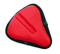 Bikeroo Housse de Selle de vélo rembourrée en Gel, Coussin de Selle de vélo réglable pour Homme et Femme, Compatible avec Les selles Larges intérieures et extérieures, Rouge