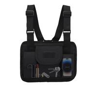 Bikers Chest Bag - Pochette Poitrine Pack , Sac De Poitrine Moto Polyvalent | Pack Épaules, Sac Slinger Moto pour Entraînement, Cyclisme Randonnée (9,0 x 11,4 x 1,5 pouces) (Noir)