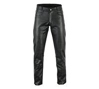 Bikers Gear Australia Jean confortable en cuir souple pour homme, noir, 40