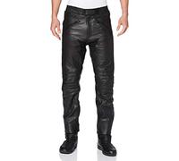 Bikers Gear Australia Pantalon de Moto en Cuir Sturgis - Renforts certifiés CE - Noir - EU 44 Court