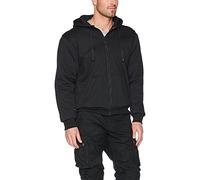 Sweat-Shirt de Moto à Capuche - matière Polaire - Protection 100% Kevlar certifiée CE - Noir - 5XL