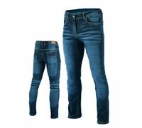 Bikers Gear Blue Stetch Jean de Moto pour Homme avec Doublure en Kevlar et Protection CE Amovible Bleu délavé, 32