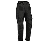 Bikers Gear UK Pantalon Moto imperméable Style Cargo - Cordura/élasthanne - Renforts certifés CE-1621-1 - Noir - S - 30"/76 cm Longeur de Jambe 32"/81 cm