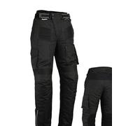 Bikers Gear UK Pantalon Moto imperméable Style Cargo - Cordura/élasthanne - Renforts certifés CE-1621-1 - Noir - 2XL - 38"/96 cm Longeur de Jambe 30"/76 cm