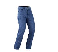 Bikers Gears UK Jean pour moto, Coupe classique avec Kevlar, fibres aramide, renforts amovibles, bleu, 34R/44R