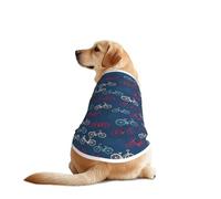 Bikes Maillot de cyclisme imprimé manches pour chien, vêtement amusant lavable en machine pour chiens de taille moyenne et grande