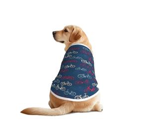 Bikes Maillot de cyclisme imprimé manches pour chien, vêtement amusant lavable en machine pour chiens de taille moyenne et grande