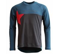 Bikeshirt manches longues Bulletz bleu/rouge M