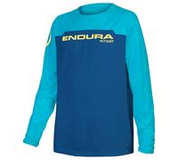 Bikeshirt manches longues enfant MT500 Burner bleu
