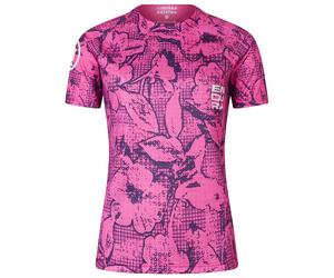 Bikeshirt manches longues femme Grid Floral LTD Printed fuchsia