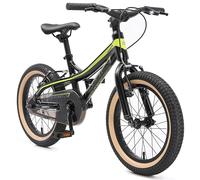 BIKESTAR Vélo Enfant en Aluminium pour Garcons et Filles de 4-5 Ans | Bicyclette Enfant 16 Pouces vélo de Montagne avec Freins en V | Noir Vert