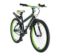 BIKESTAR Vélo Enfant pour Garcons et Filles de 10-13 Ans | Bicyclette Enfant 24 Pouces VTT avec Freins | Noir & Vert