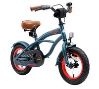 BIKESTAR Vélo Enfant pour Garcons et Filles de 3-4 Ans | Bicyclette Enfant 12 Pouces Cruiser avec Freins | Bleu