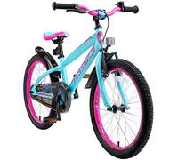 BIKESTAR Vélo Enfant pour Garcons et Filles de 6 Ans | Bicyclette Enfant 20 Pouces Mountainbike avec Freins | Lilas & Turquoise
