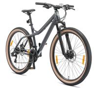 BIKESTAR VTT en Aluminium, Frein à Disque, 21 Vitesses Shimano, 26, 27.5, 29 Pouces | Mountainbike Suspension Avant Cadre 16, 17, 18 Pouces