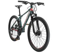 BIKESTAR VTT en Aluminium, Frein à Disque, 21 Vitesses Shimano, 26 Pouces | Mountainbike Suspension Avant Cadre 16" Pouces | Vert