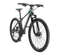 BIKESTAR VTT en Aluminium, Frein à Disque, 21 Vitesses Shimano, 27.5 Pouces | Mountainbike Cadre 16" Pouces MTB Suspension Avant | Noir Bleu