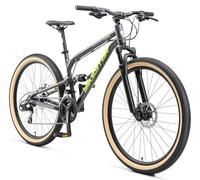 BIKESTAR VTT en Aluminium, Frein à Disque, 21 Vitesses Shimano, 27.5 Pouces | Mountainbike Tout Suspension Integral Cadre 16.5 Pouces | Noir