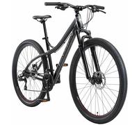 BIKESTAR VTT en Aluminium, Frein à Disque, 21 Vitesses Shimano, 29 Pouces | Mountainbike Suspension Avant Cadre 18 Pouces | Noir Gris