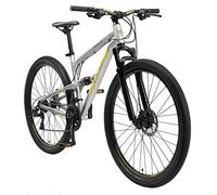 BIKESTAR VTT en Aluminium, Frein à Disque, 21 Vitesses Shimano, 29 Pouces | Mountainbike Tout Suspension Integral Cadre 17.5 Pouces | Gris