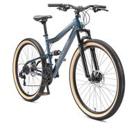 BIKESTAR VTT Vélo Tout Terrain, Frein à Disque, 21 Vitesses Shimano, 27.5 Pouces | Mountainbike Tout Suspendu Integral Cadre 17 Pouces | Bleu