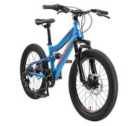 BIKESTAR VTT Vélo Tout Terrain Tout Suspendu pour Enfants de 6 Ans | Bicyclette 20 Pouces, Cadre 11", 7 Vitesses Shimano, Freins Disque | Bleu