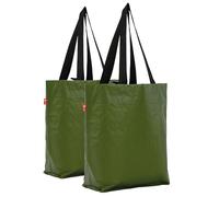 BikeZac COBAGS 2.0 - Sac de Vélo à Clip pour Courses - Porte-Bagages - Panier Réutilisable - Recyclage (Cobags Simply Green 2X)