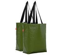 BikeZac COBAGS 2.0 - Sac de vélo à Clip - Sac de Courses pour vélo - Sac Porte-Bagages - Panier de Courses - Réutilisable - Sac de Recyclage (Cobags Simply Green 2X)