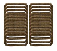 BIKICOCO 3.2 x 1.5 cm Boucle Rectangle Anneau Rectangulaire en Métal, pour sangle de sac, ceinture, Non soudé, Bronze - 20 pièces