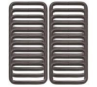 BIKICOCO 3.2 x 1.5 cm Boucle Rectangle Anneau Rectangulaire en Métal, pour sangle de sac, ceinture, Non soudé, Gris foncé - 20 pièces