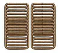 BIKICOCO 3.2 x 2 cm Boucle Rectangle Anneau Rectangulaire en Métal, pour Sangle de Sac, Ceinture, Non soudé, Bronze - 20 pièces