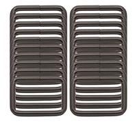 BIKICOCO 3.2 x 2 cm Boucle Rectangle Anneau Rectangulaire en Métal, pour sangle de sac, ceinture, Non soudé, Gris foncé - 20 pièces