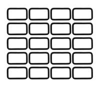 BIKICOCO 3.8 x 2 cm Boucle Rectangle Anneau Rectangulaire en Métal, pour sangle de sac, ceinture, Non soudé, noir - 20 pièces