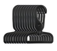BIKICOCO mousquetons pivotants, fermoir mousqueton à ressort, Oeil pivotant de 3.8 cm, Noir - 10 pièces